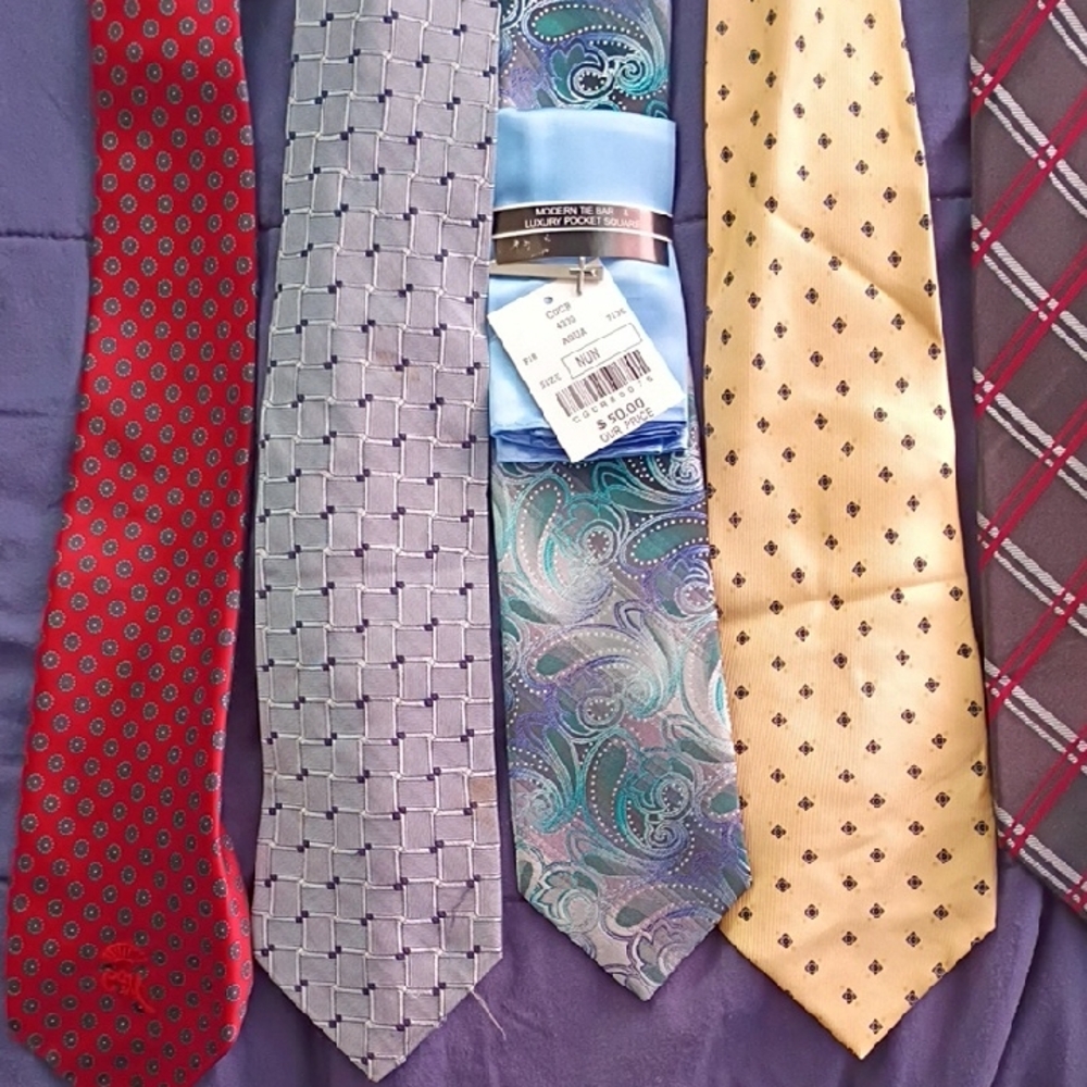 Tommy Hilfiger Men's Tie Collection - Red, Gray, Blue, Yellow, Brown